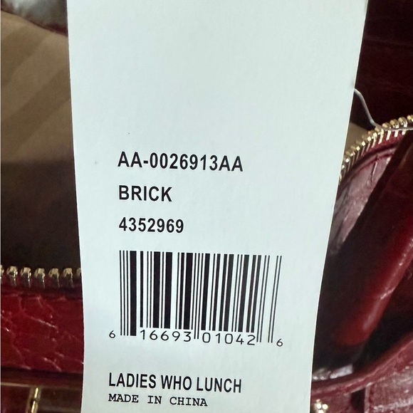 NWT Anne Klein Elegant Red Leather Satchel Shoulder Handbag! NEW! - Picture 12 of 14